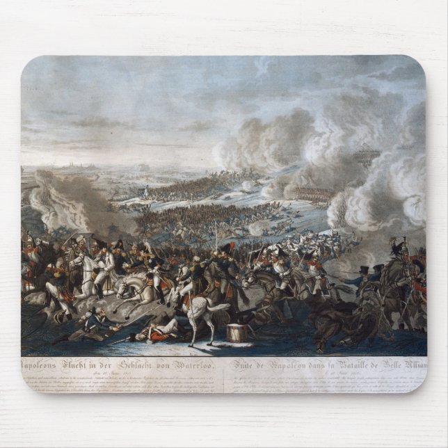 Napoleons flyg från striden av Waterloo Musmatta (Framsidan)