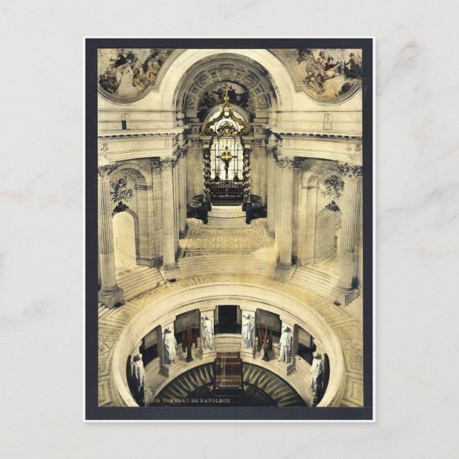 Napoleons grav, Paris, Frankrike Classic Photochro Vykort (Framsida)