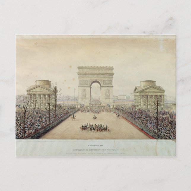 Napoleons inträde i Paris Vykort (Framsida)