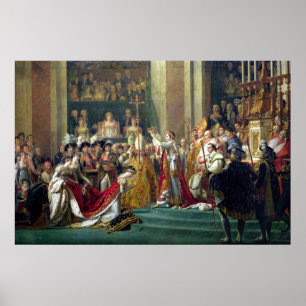Napoleons invigning och Josephines Poster