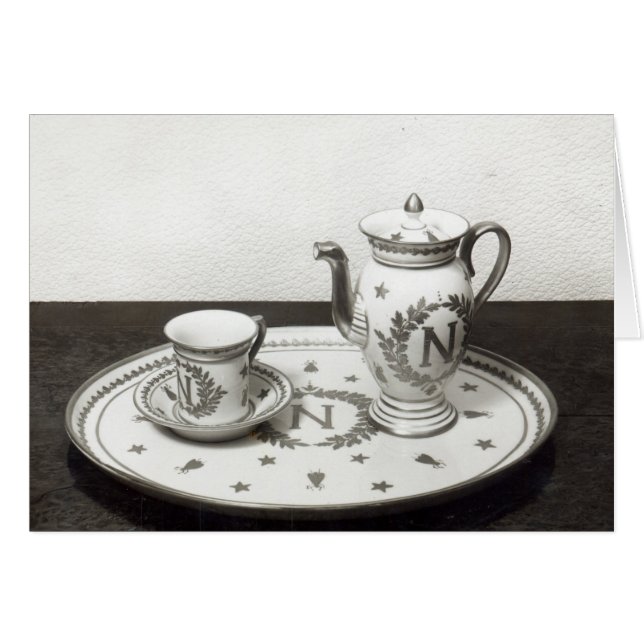 Napoleons kaffeuppsättning hälsningskort (Framsidan Horizontal)