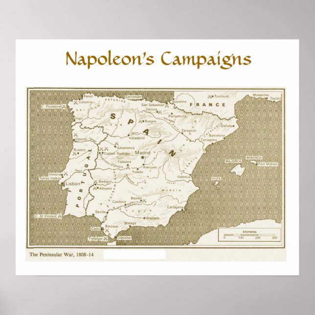 Napoleons Kampanj, Peninsular Krig 1808-1814 Poster (Framsidan)