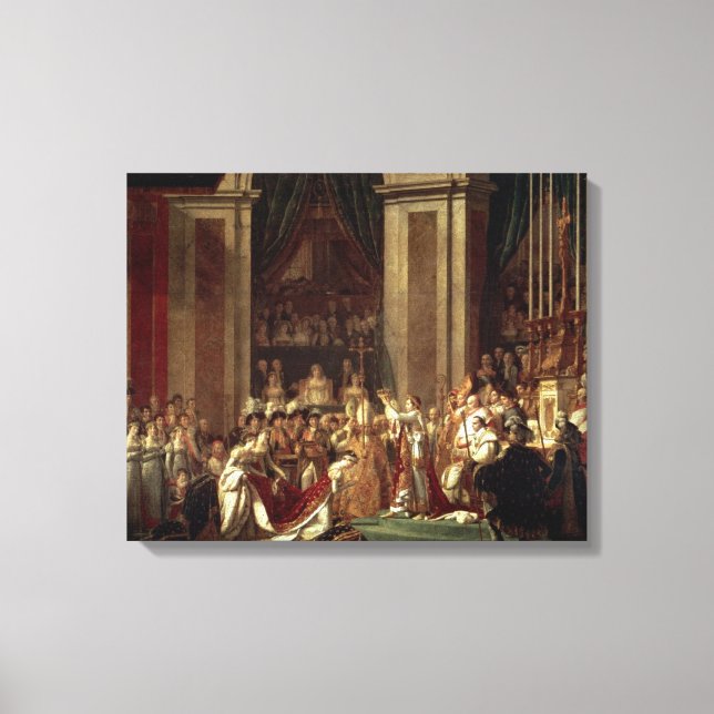 Napoleons koronation av Jacques-Louis David Canvastryck (Framsida)