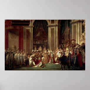 Napoleons koronation av Jacques-Louis David Poster