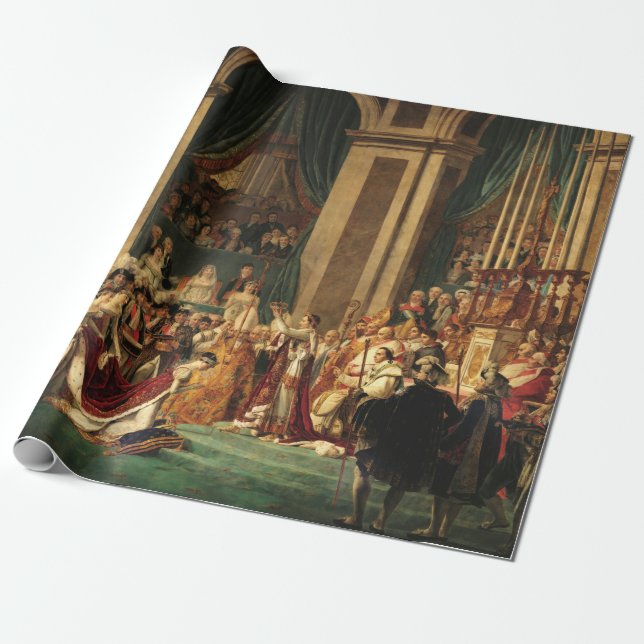 Napoleons koronation av Jacques-Louis David Presentpapper (Utrullad)