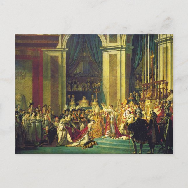 Napoleons koronation av Jacques Louis David Vykort (Framsida)