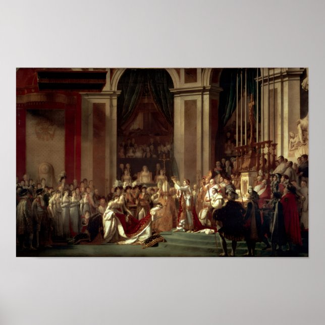 Napoleons kröning av Jacques-Louis David Poster (Framsidan)