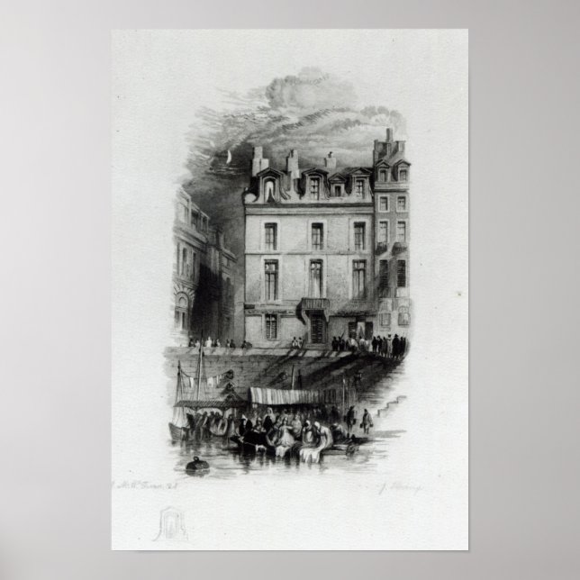 Napoleon's Lodgings on the Quai Conti, 1834-36 Poster (Framsidan)