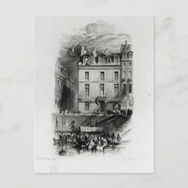 Napoleon's Lodgings on the Quai Conti, 1834-36 Vykort (Framsida)
