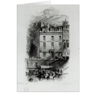 Napoleons logi på Quaien Conti, 1834-36 Hälsningskort
