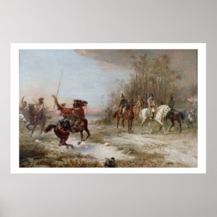 Napoleons Peril vid Brienne-le-Chateau, c.1891 (oi Poster