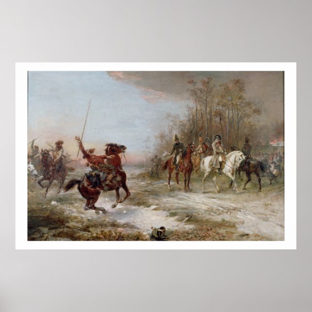 Napoleons Peril vid Brienne-le-Chateau, c.1891 (oi Poster (Framsidan)