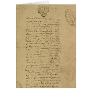 Napoleons personbevis, 1769 hälsningskort