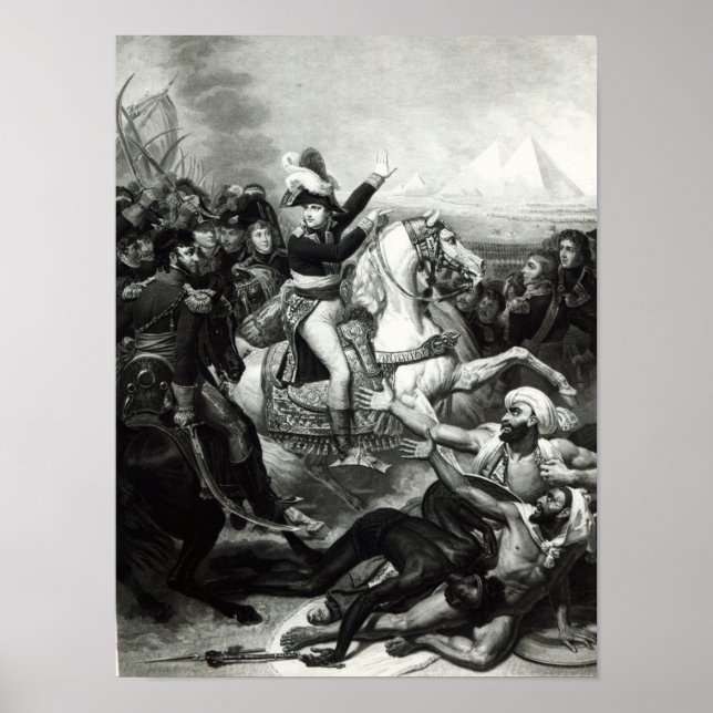 Napoleons porträtt som erövrande hjälte poster (Framsidan)