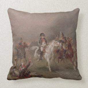 Napoleons reträtt (olja på kanfas) kudde
