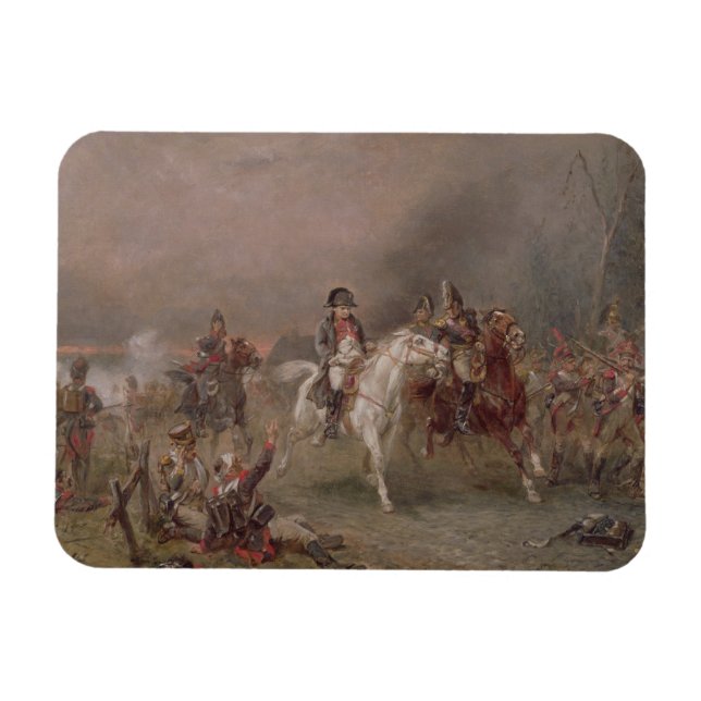 Napoleons Retreat (olja på canvas) Magnet (Horisontell)