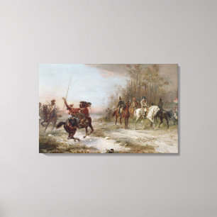 Napoleons risk på Brienne-le-Chateauen, c.1891 (o Canvastryck