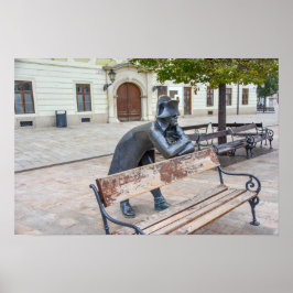 Napoleonsoldatstatyn i Bratislava, Slovakien Poster