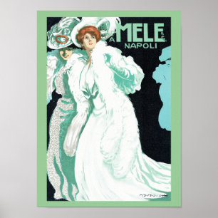 Napoli, E. & A. Mele & Ci. Vintageart nouveau Poster