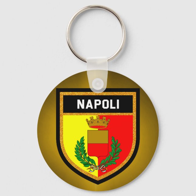 Napoli Flagga Nyckelring (Framsida)