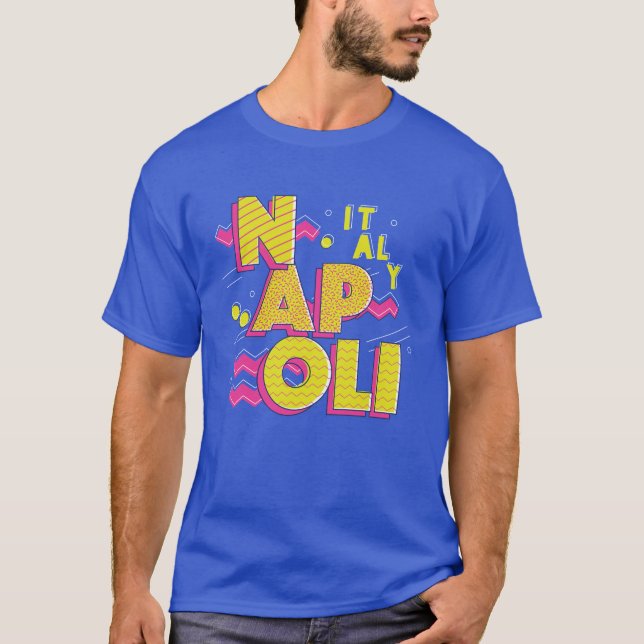 Napoli, Italia 90s Throwback // Coola Retro Neapel T Shirt (Framsida)