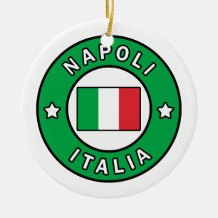 Napoli Italia Julgransprydnad Keramik