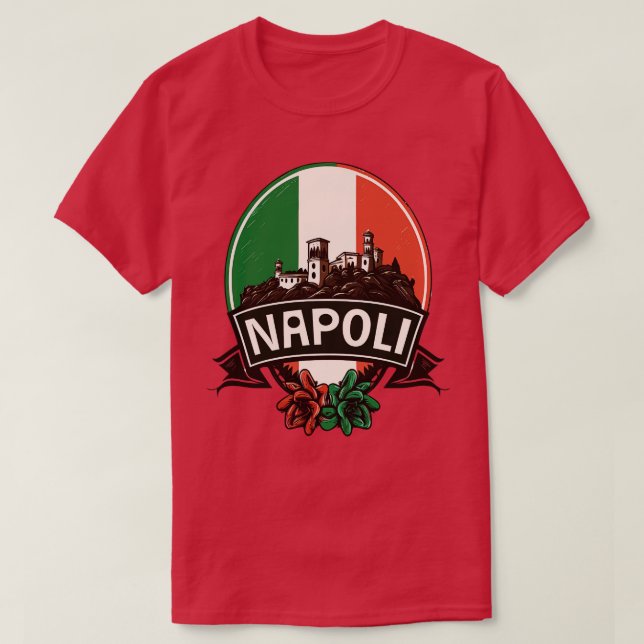 Napoli Italia Retro Italienska regionen Design 3 T Shirt (Design framsida)