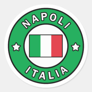 Napoli Italia Runt Klistermärke