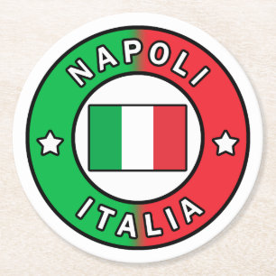 Napoli Italia Underlägg Papper Rund
