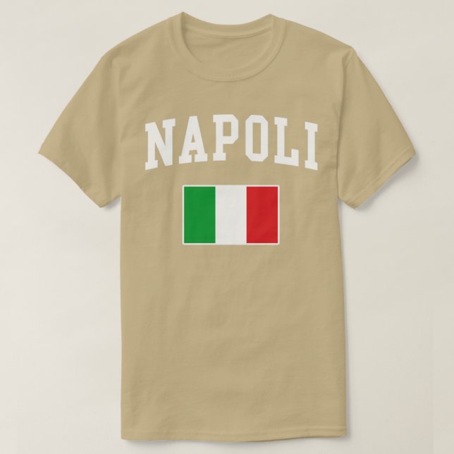 Napoli Italien Flagga Italia Italiano T Shirt (Design framsida)