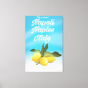 Napoli, Neapel, Italien Citroner vintage resa affi Canvastryck