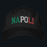 NAPOLI ’Neapel’ Italien Flagga Färg Grönt White Re Broderad Keps<br><div class="desc">NAPOLI "Neapel" i den italienska staden namn broderade med Italien Flagga Grönt White och Red på svart bomullshatt. Det är en underbar gåva till alla som tillägnar sig Italiens vackra land!</div>