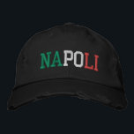 NAPOLI Neapel Italien Grönt Vita röda Vintagen Sti Broderad Keps<br><div class="desc">NAPOLI "Neapel",  den italienska staden namn,  har broderat med Italien Flagga Grönt White och Red på den svarta vintagen stil,  som har drabbats av bomull. Det är en underbar gåva till alla som tillägnar sig Italiens vackra land!</div>