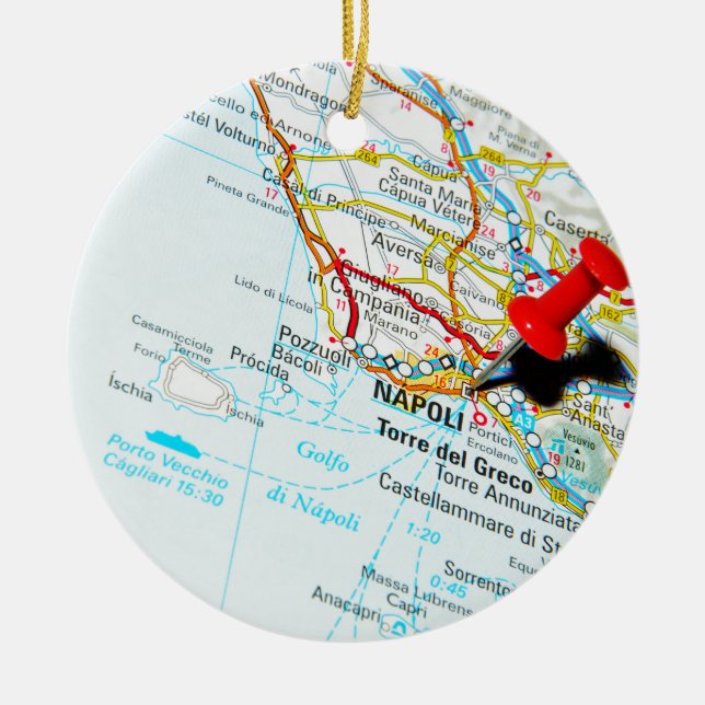 Napoli (Neapel), Italien Julgransprydnad Keramik (Framsidan)