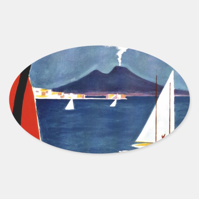 Napoli Ovalt Klistermärke (Framsida)