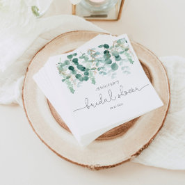 Napor av möhippa av Eucalyptus greenery elegant Pappersservett