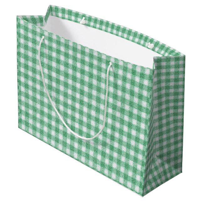 Napp Mintgrön Rutig  (Baksidan Vinklad)