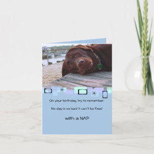 Nappa Chocolate Lab-Tillfällens hälsningskort Kort