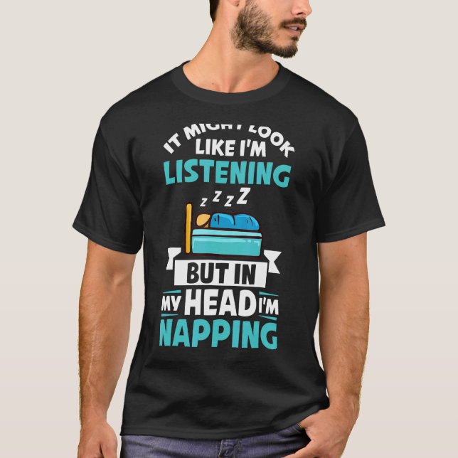 Nappande Sömndrömmen Sömnkapsyl Bed Couch 2 T Shirt (Framsida)