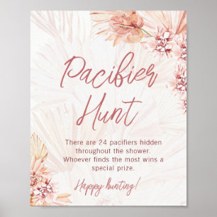 Nappar Hunt Boho Bohemian Baby Shower Sprinkle Poster