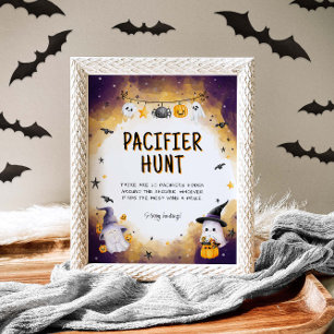 Nappar Hunt Game Halloween Baby Shower Game Sign Poster