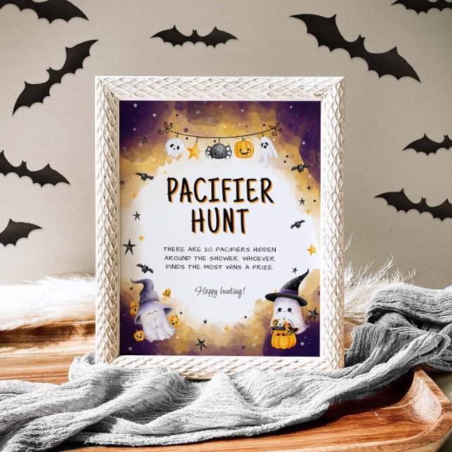Nappar Hunt Game Halloween Baby Shower Game Sign Poster (Skapare uppladdad)