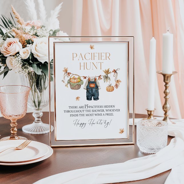 Nappar Hunt Pumpkin Baby Shower Fall Poster (Skapare uppladdad)