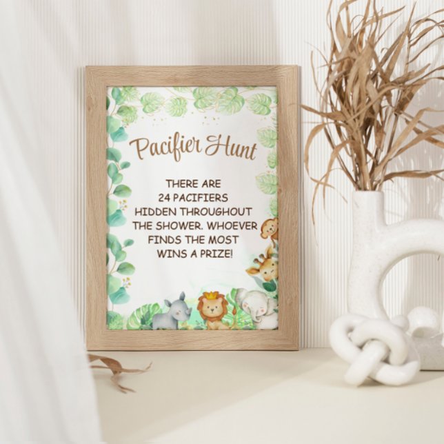 Nappar Hunt Safari Animal Theme Game Sign Poster (Skapare uppladdad)