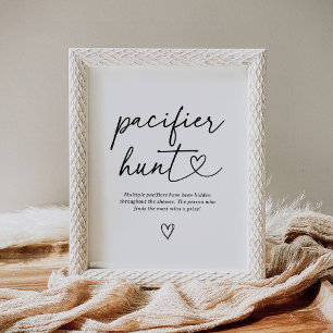 Nappar Hunt-tecken för modern skript Babyskare Poster