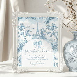Nappar jaga Toile de Jouy Bonjour bebe Poster