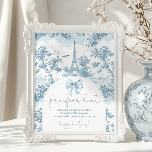 Nappar jaga Toile de Jouy Bonjour bebe Poster (Skapare uppladdad)