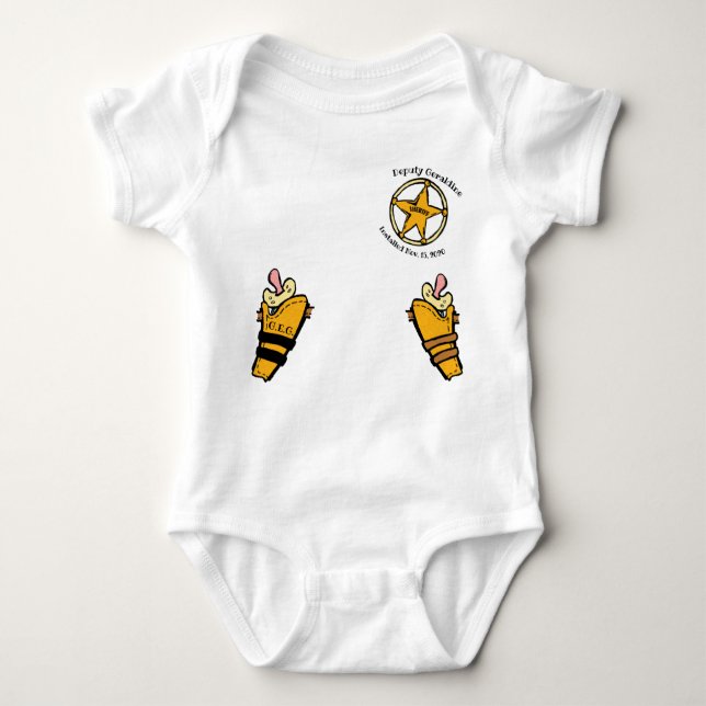 Nappar sheriff cowboy cowboy baby hoppdräkt t shirt (Framsida)