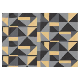 Nappe Géométrique Noire, Grise et Or