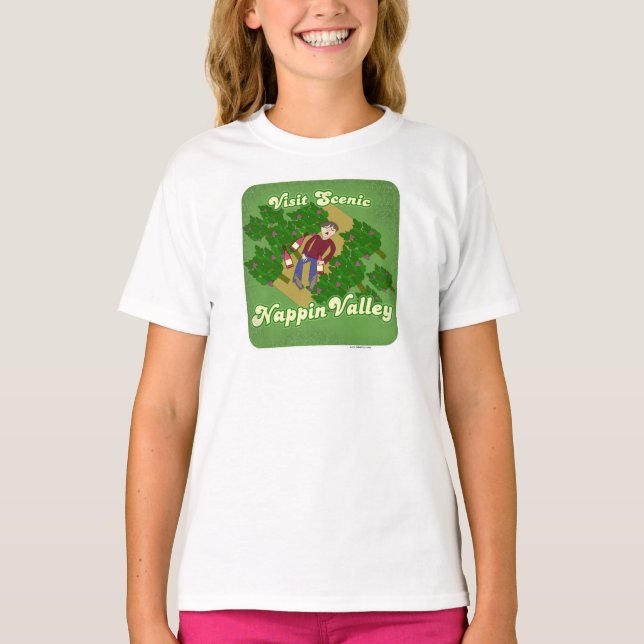 Nappin Valley Cheeky Napa Travel Tecknad T-shirt (Framsida)